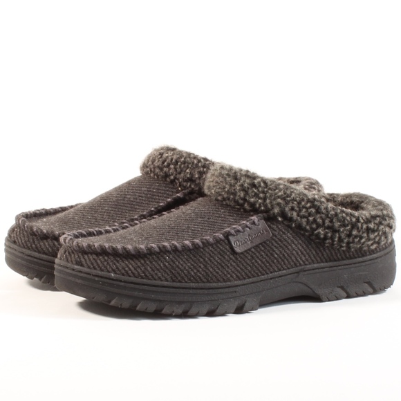 dearfoams Other - Dearfoams Mens Moccassin Clog Memory Foam Slippers